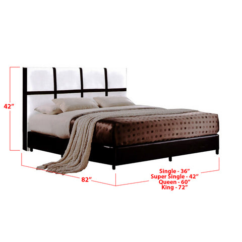 Image of Furnituremart Alec leather upholstered platform bed
