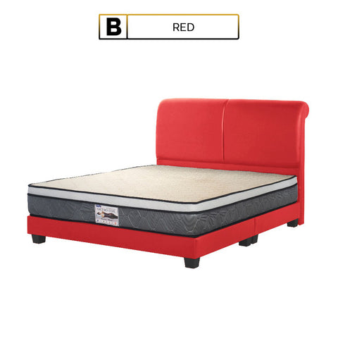 Image of Shivom B Series Leather Divan Bed Frame In Single, Super Single, Queen, and King Size