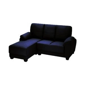 Candy 3 Seater Leather/ Fabric L-Shape Sofa In 6 Colours-Furnituremart.sg