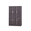 Zara Series 3 Wardrobe 3-Door Cabinet with Drawer in Walnut