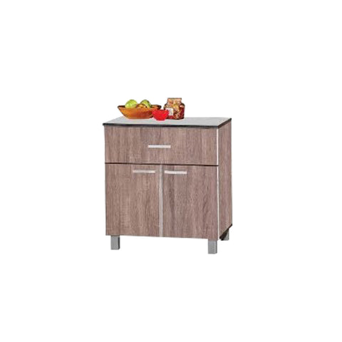 Image of Lulu Series 4 Low Kitchen Cabinet with Drawer in Brown
