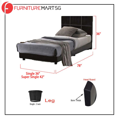 Image of Toluca Bedroom Set Series 4 Includes Wardrobe/Bed Frame/Mattress In Single And Super Single Size.Free Installation