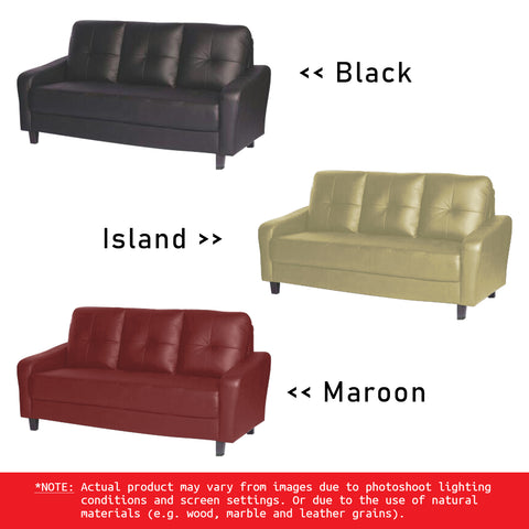 Image of Esther 1/ 2/ 3 Seater Half Genuine Cowhide Leather Sofa in 6 Colours-Recliner Sofa/ Armchair-Furnituremart.sg