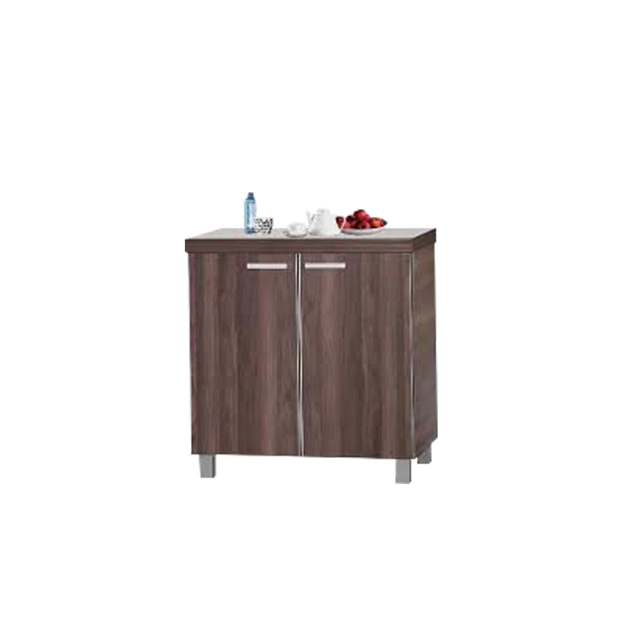 Lulu Series 6 Low Kitchen Cabinet in Dark Brown