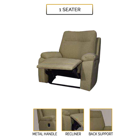 Image of Furnituremart Fileo real leather reclining sofa