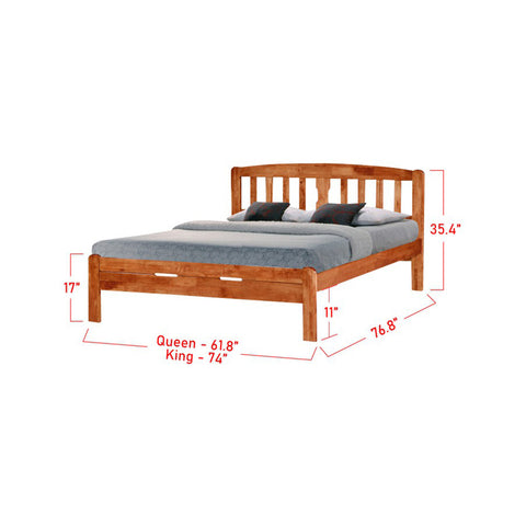 Image of Furnituremart Gilly low wooden bed frame
