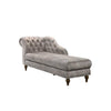 Fallon Series Velvet Fabric Sofa Chaise Lounge in Grey Color