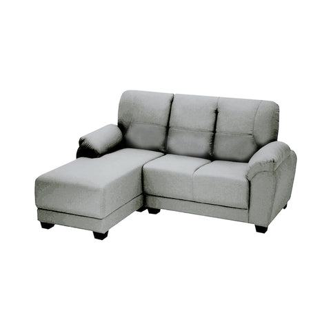 Image of Candy 3 Seater Leather/ Fabric L-Shape Sofa In 6 Colours-Furnituremart.sg