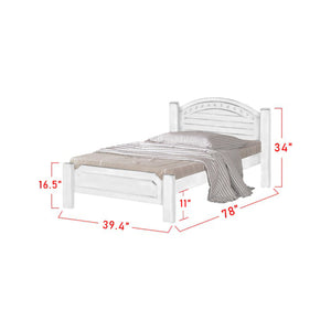 Harlow Wooden Bed Frame White, and Walnut In Super Single Size-Bed Frame-Furnituremart.sg