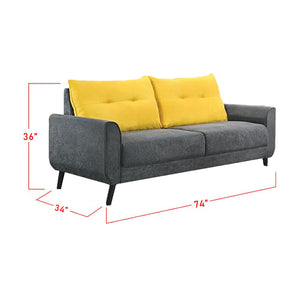 Harriet 1/2/3 Seater Faux Leather / Fabric Sofa Set-Furnituremart.sg