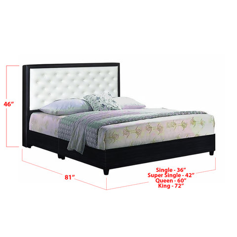 Image of Furnituremart Jacques leather upholstered bed frame