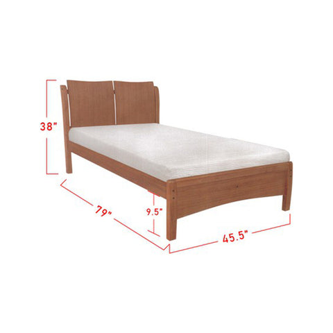 Image of Kerry Wooden Bed Frame Cherry, And Walnut In Super Single Size-Bed Frame-Furnituremart.sg