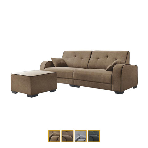 Image of Kyra 2/3/4 Seater L Shaped Sofa Set with Chaise In 4 Colors-Furnituremart.sg
