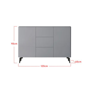 Mila Series A Sideboard Buffet Hutch In Grey-Sideboard & Buffet Hutch-Furnituremart.sg