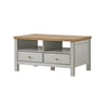 Oriana Coffee Table With Drawers In Natural/ White