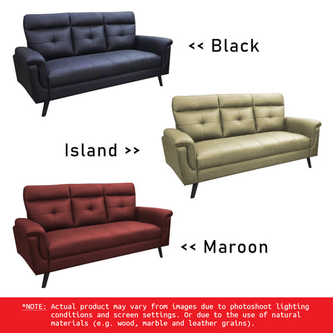 Image of Paisley 1/ 2/ 3 Seater Half Genuine Cowhide Leather Sofa in 6 Colours-Recliner Sofa/ Armchair-Furnituremart.sg