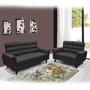 Quinn 1/ 2/ 3 Seater Half Genuine Cowhide Leather Sofa in 6 Colours-Recliner Sofa/ Armchair-Furnituremart.sg