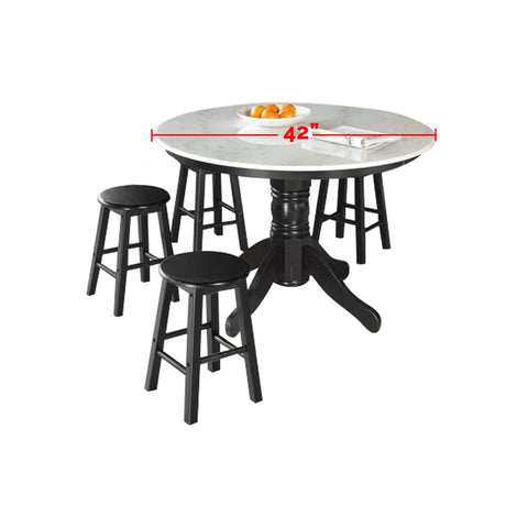 Image of Furnituremart Reigh Series small marble dining table