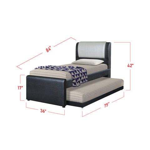 Image of Riella Bed Frame + 6 Inch Foam/ Bonnell Spring Mattress In Single, Super Single Size-Bedframe + Mattress-Furnituremart.sg
