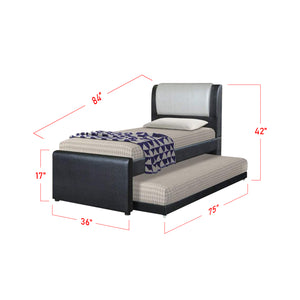 Riella Bed Frame + 6 Inch Foam/ Bonnell Spring Mattress In Single, Super Single Size-Bedframe + Mattress-Furnituremart.sg