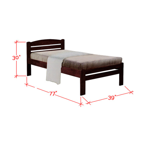 Image of Furnituremart Robby Series solid wood platform bed