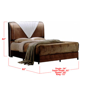 Furnituremart Roux bed frame with leather headboard