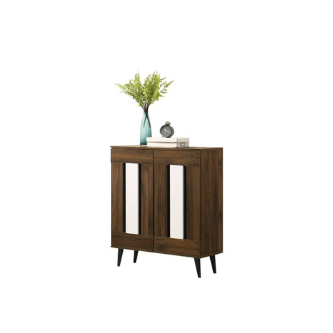 Image of Peony Shoe Cabinet In 4 Layer Shelves In Brown