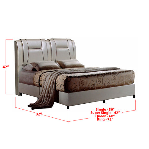 Image of Furnituremart Scout leather platform bed frame