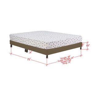 Sendai Series Leather Divan Bed Frame In Single, Super Single, Queen and King Size-Bed Frame-Furnituremart.sg