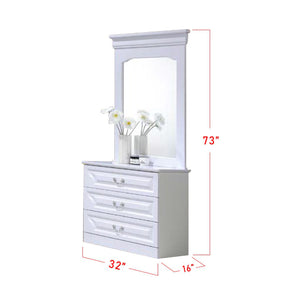 Furnituremart Yoon Korean Style dressing table full mirror