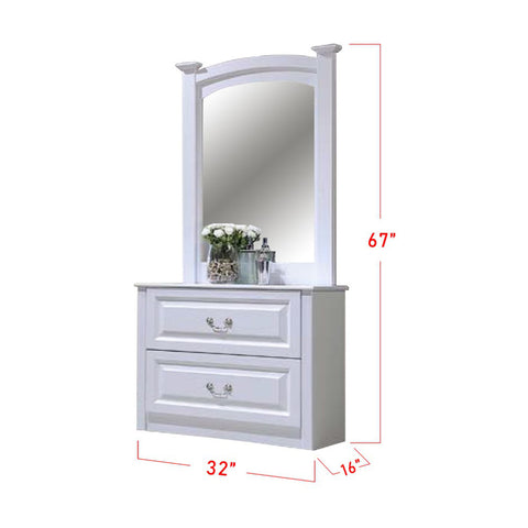 Image of Furnituremart Yoon Korean Style makeup mirror dressing table