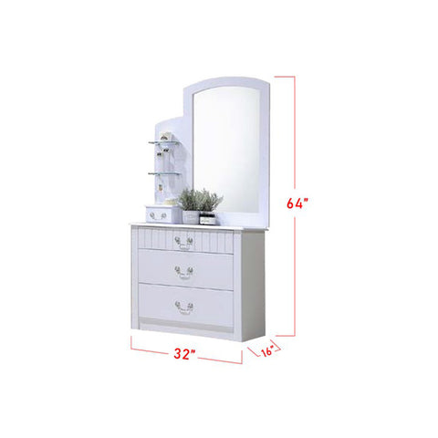 Image of Yuri Korean Style Bedroom Set In White-Bedroom Set-Furnituremart.sg