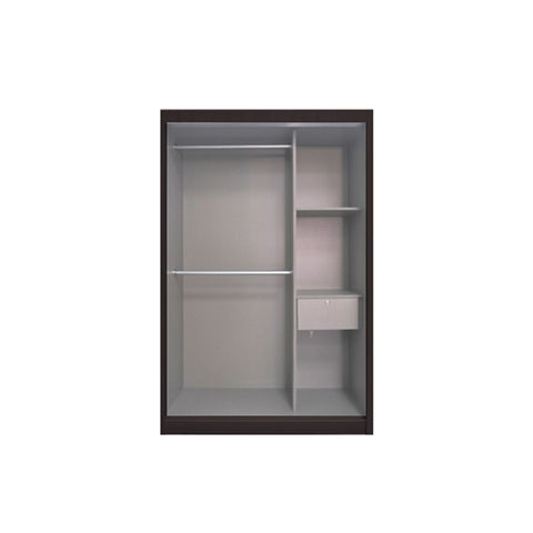 Image of Furnituremart 4 ft. Sliding Glass Door Wardrobe With Mirror
