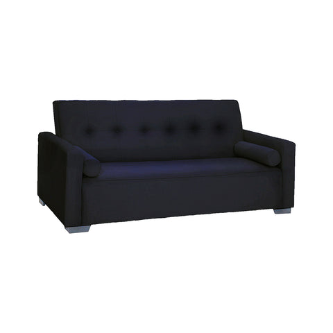 Image of Nikita Leather Sofa Bed Black