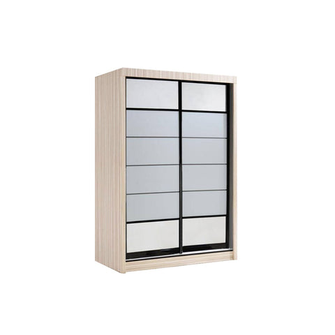 Image of Furnituremart Sliding Glass Door Wardrobe With Mirror