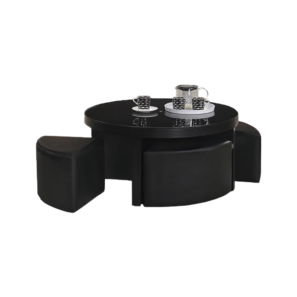 Logan Round Coffee Table with 4 Stool