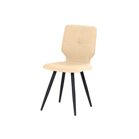 Image of Baxter Faux Fabric Dining Chair In White