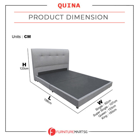 Image of Quina Series 3 Woven Fabric Divan Bed Frame  - All Sizes Available