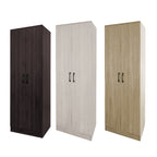 Munich Series 2-Door Soft Closing Wardrobe w/ Mirror Add-On in 3 Colours
