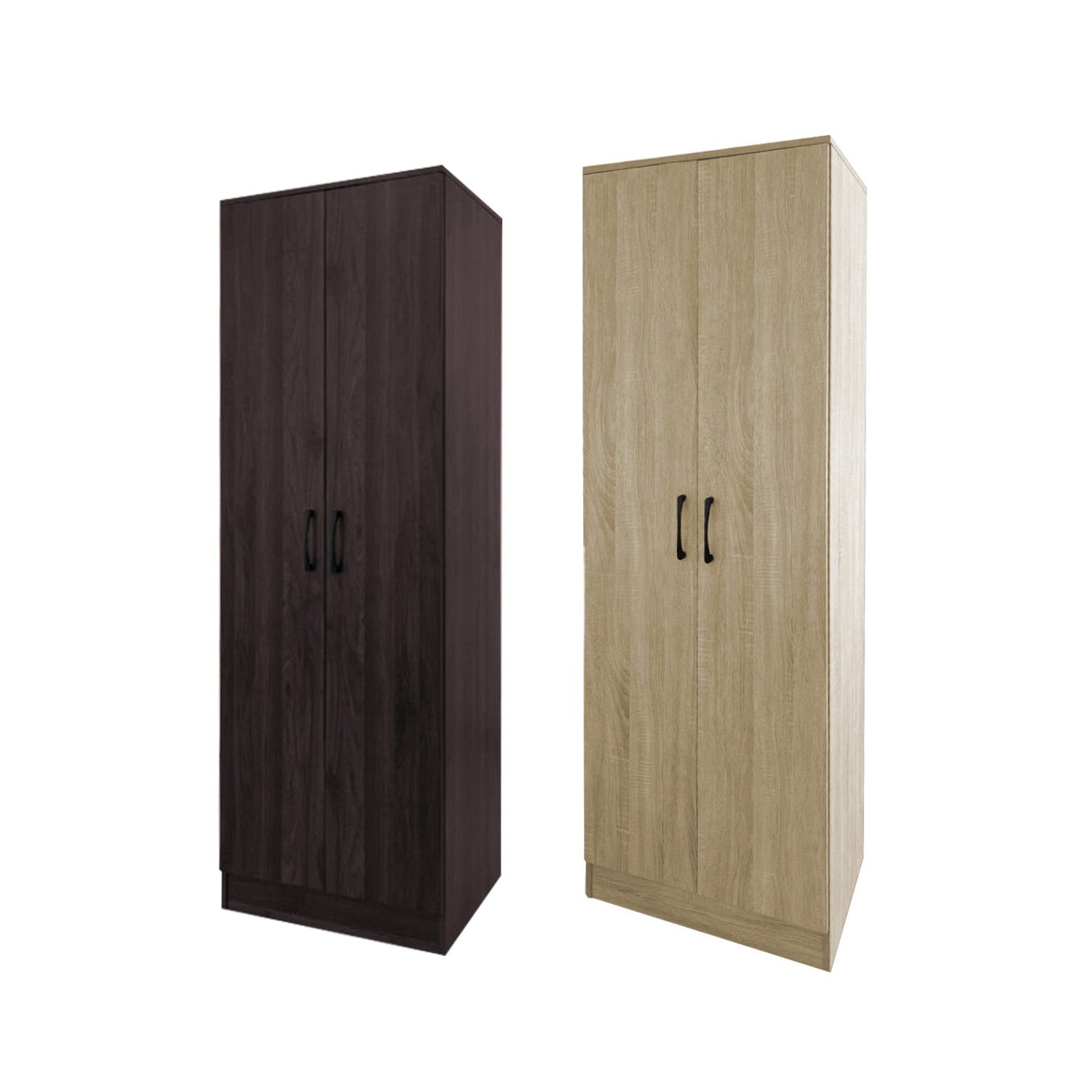 Munich Series 2-Door Soft Closing Wardrobe w/ Mirror Add-On in 3 Colours