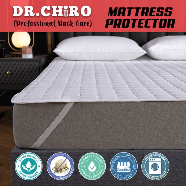 DR CHIRO Mattress Protector Hypoallergenic Mattress Topper with Elasti ...