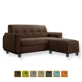 Murray 3 Seater Fabric Sofa with Stool w/ Pet-Friendly Option