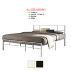Gina Metal Bed Frame in White And Black Colors - All Sizes Available