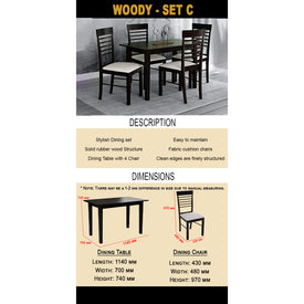 Woody Series 3 Dining Set