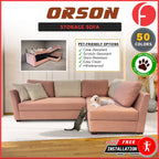 Orson 3-Seater L-Shaped Sofa with Storage High Density Foam w/ PetFriendly Options
