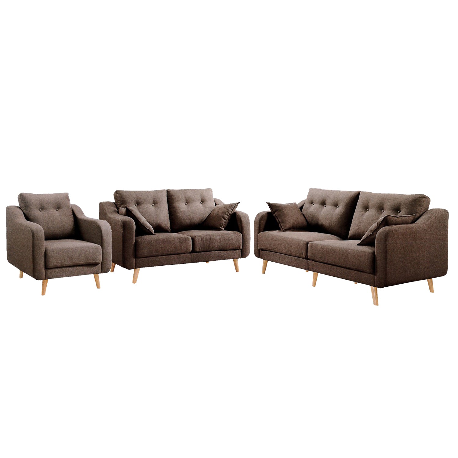 Parlo 1/2/3 Seater Fabric Sofa 6 Colours