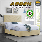 Adden Divan Bed Frame with Mattress - PetFriendly Scratch Resistant Option / All Sizes