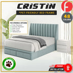 Cristin 12" Depth Storage Bedframe w/ Mattress PetFriendly Scratch-resist - All Sizes