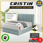 Cristin SBD 14" Depth Storage Bedframe w/ Mattress PetFriendly Scratch-resist - All Sizes