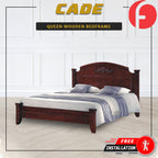 Cade Wooden Bedframe Solid Wood With Plywood Base Queen Size - w/ Mattress Option
